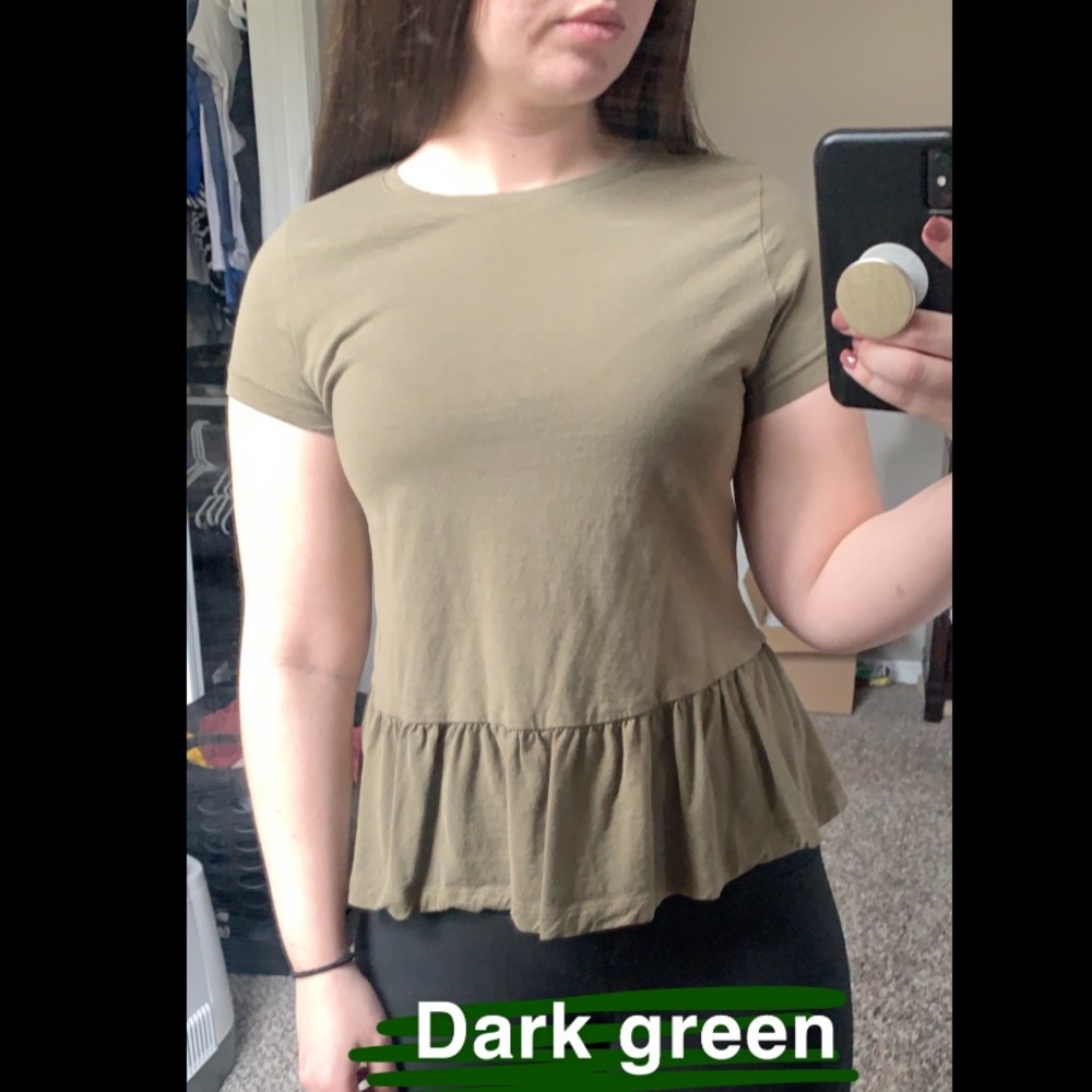 🚫SOLD🚫 Dark green peplum